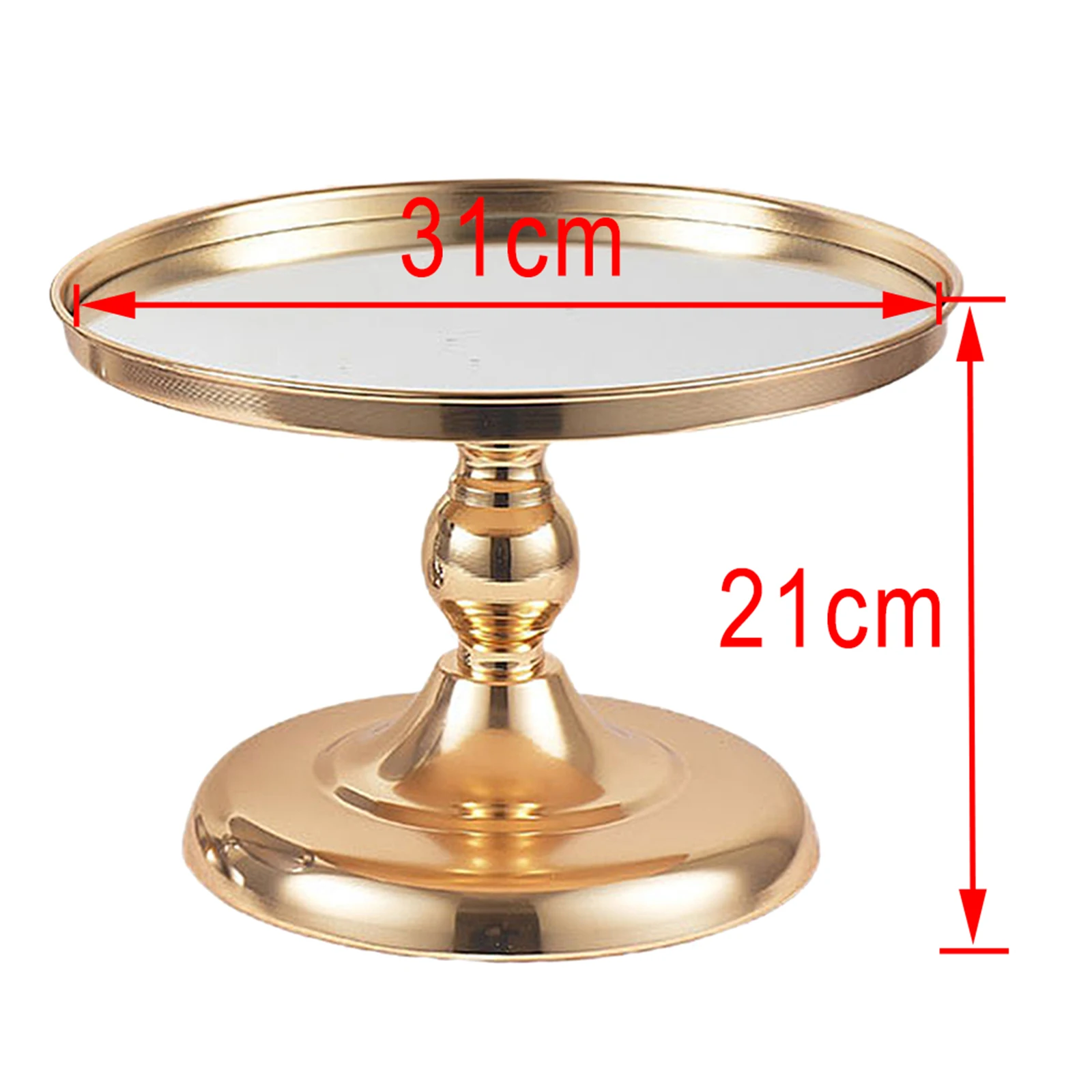

Metal Cake Stand Tray, Round Cupcake Dessert Display Plate, Serve Tray Gold