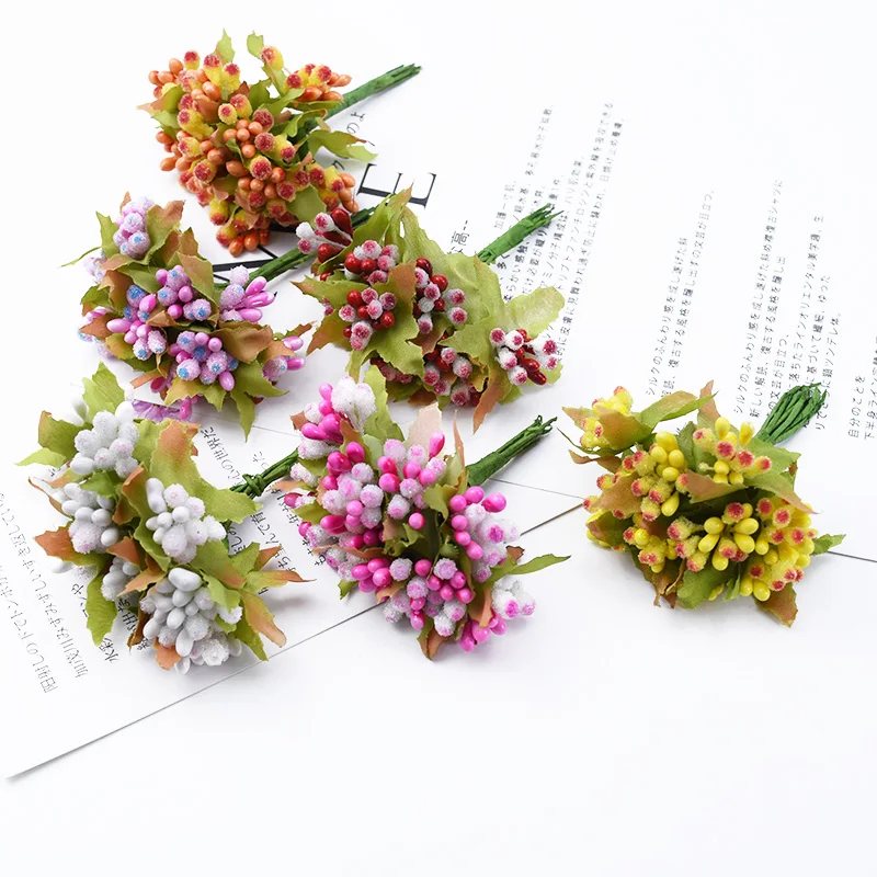 10 штук скрапбукинга цветы stamen Рождественские декоративные цветочные венки вазы