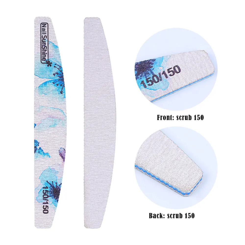 6 шт. буферная палочка для дизайна ногтей vernis Полуперманентная Цветочная печать