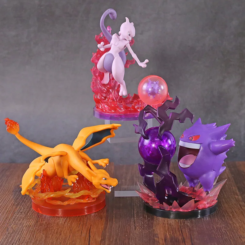 Аниме монстр Mewtwo Gengar Charizard фигурка из ПВХ в Фигурки игрушки коллекторы рождественские подарки для друзей подарок