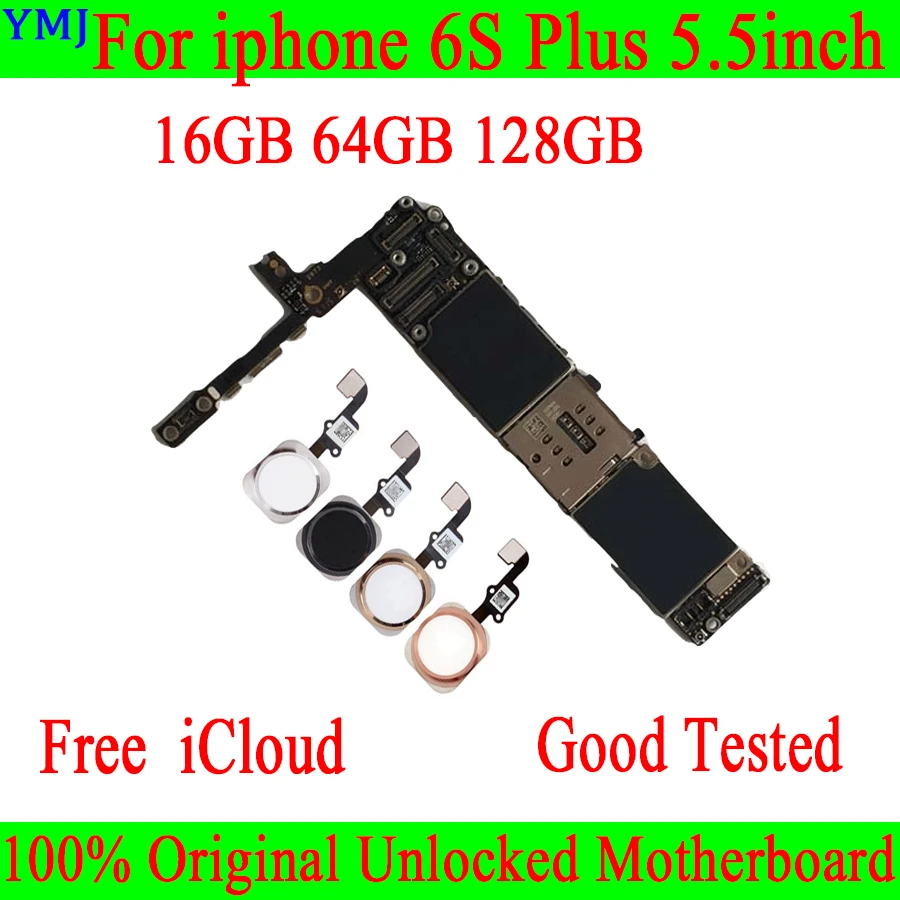 Для iphone 6S Plus оригинальная разблокированная материнская плата с/без Touch ID полные