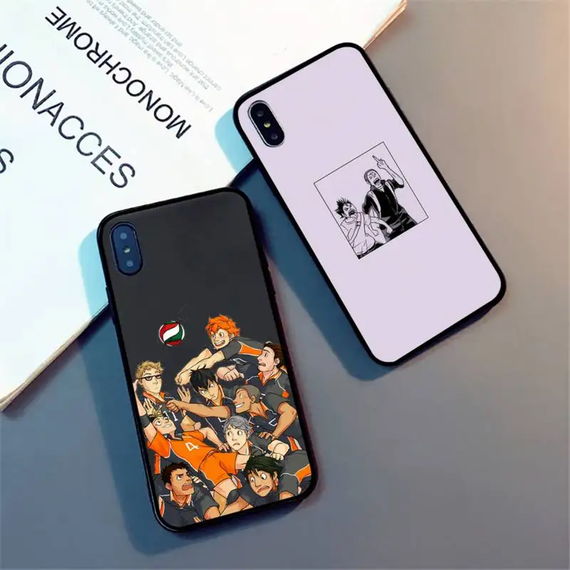 

Haikyuu Phone Case for iPhone 13 11 12 7 8 Pro X XS Max XR Samsung A S 10 30 51 Plus pro mobile bags Anime Cartoon Funda Coque