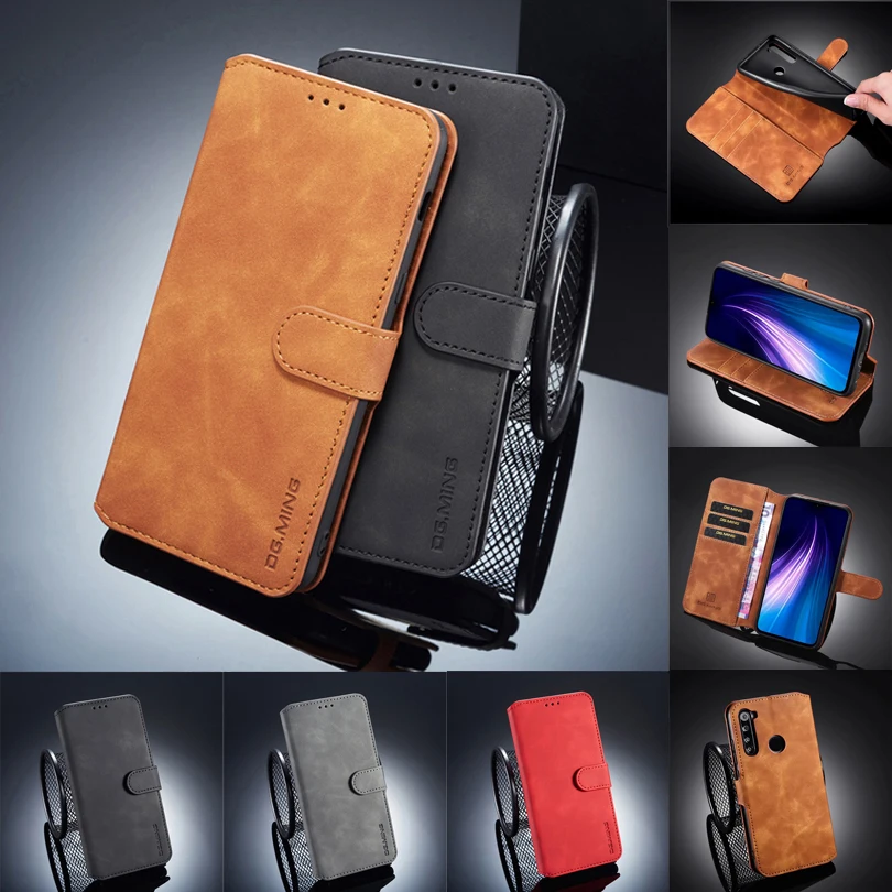 Чехол для телефона с отделением визиток Xiaomi Redmi 8A 7A 6A Note 8 T 7 6 Pro Go K20 флип Ретро
