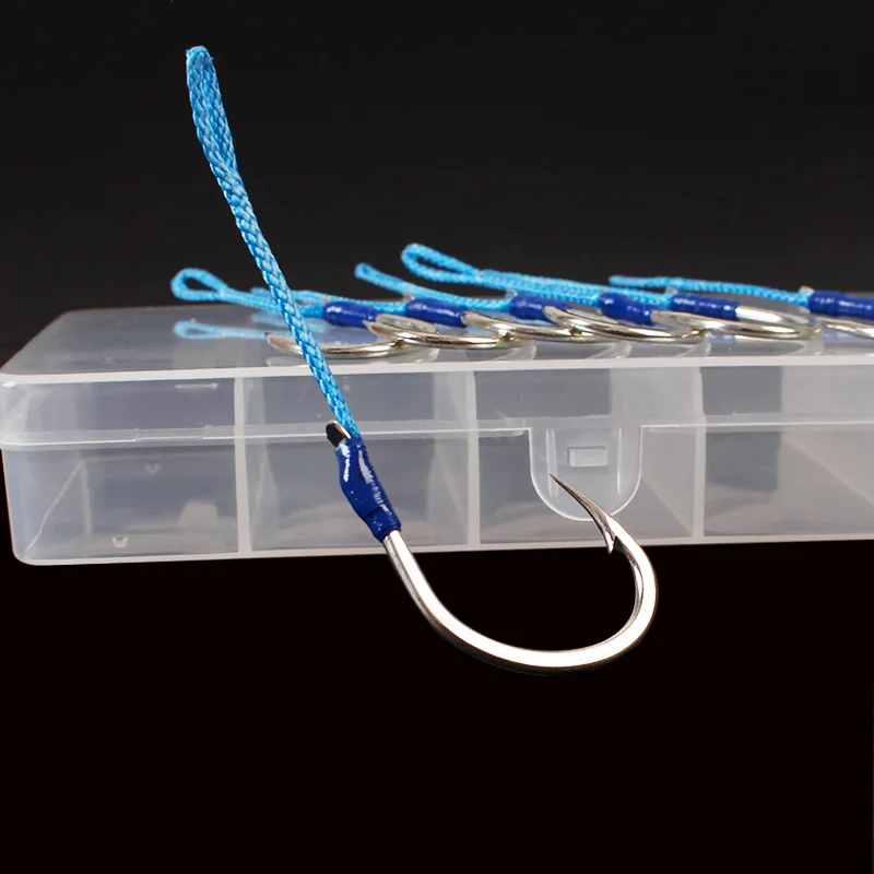 Набор коробок 5/0 или 6/0 из высокоуглеродистой стали с одним крюком Mustad для