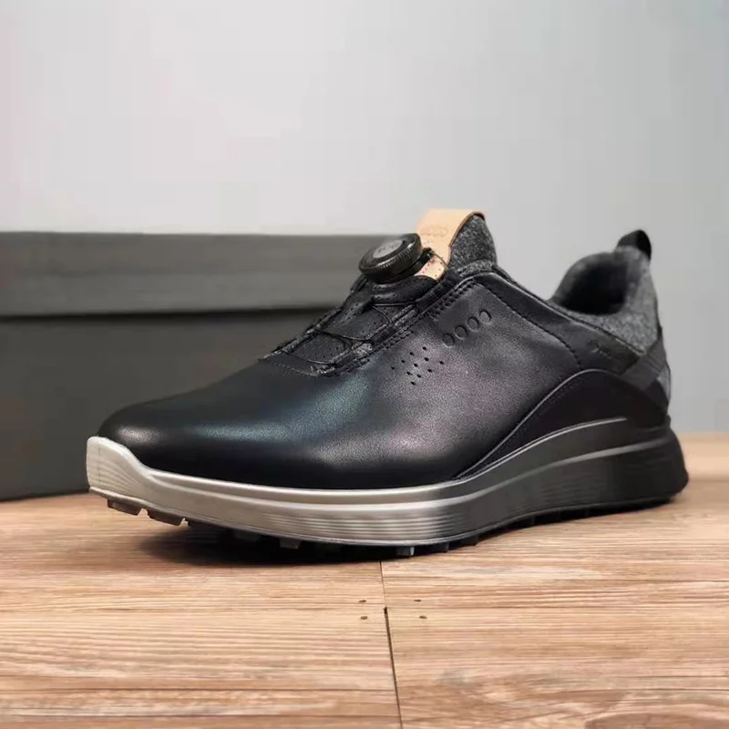 Men Golf Shoes Genuine Leather Sneakers Spikless Outdoor Size 39-45 Walking Light Weight Athletic Male | Спорт и развлечения