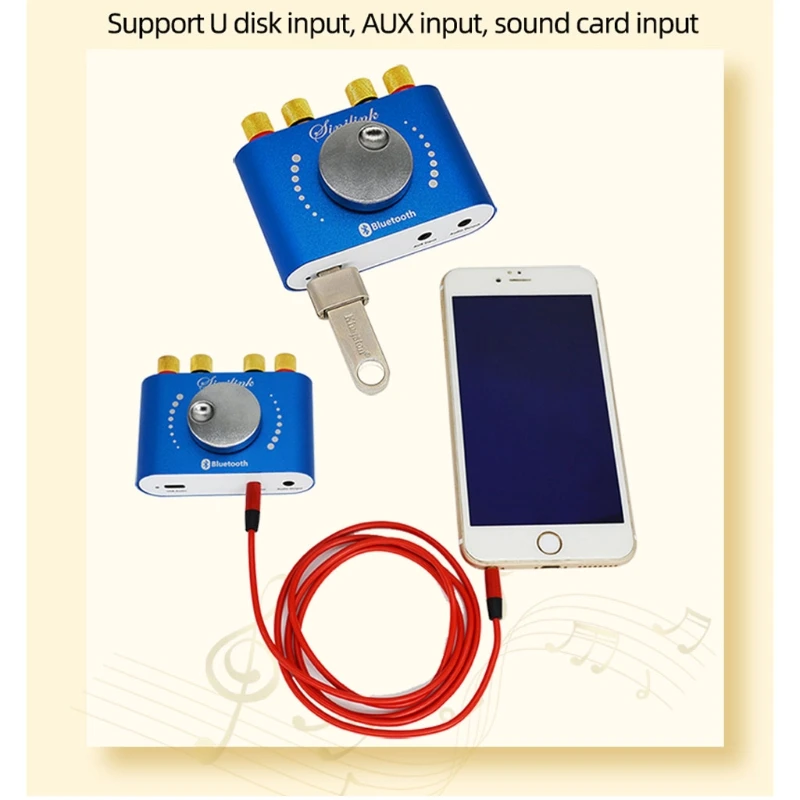 Миниатюрный Bluetooth усилитель мощности 13 мА беспроводной приемник с источником