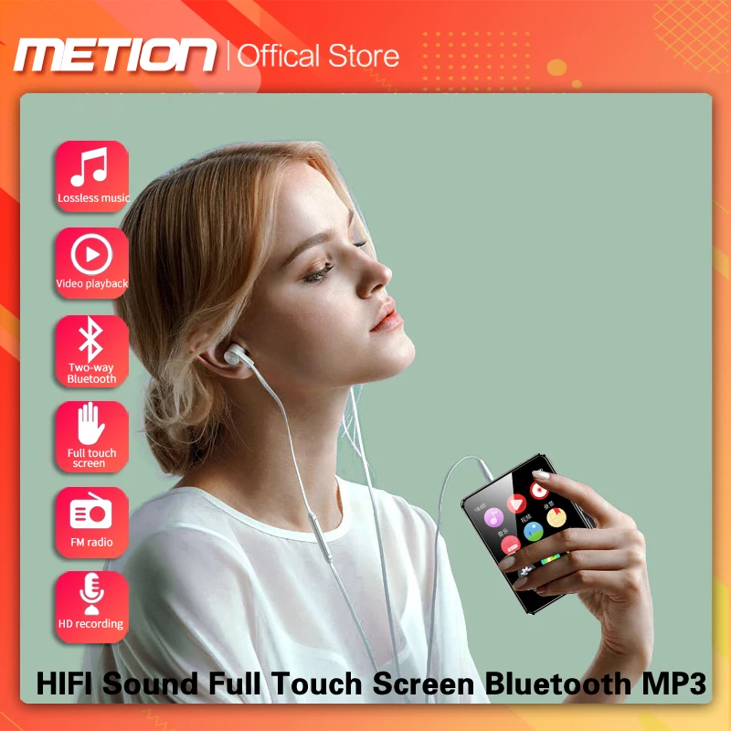 

MP3 player Bluetooth full touch screen Walkman mp3 плееры 16GB Multi-kinetic energy music player MP4 Video player FM recorder