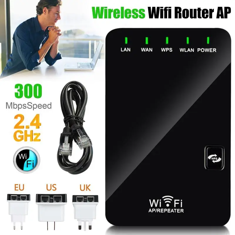 Мини повторитель сигнала Wi Fi 300 м 2 4 ГГц|Усилители сигнала| |