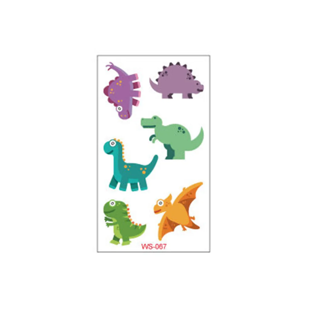 Dinosaurs Tattoo Stickers Children Birthday's Gift Fake Kids Tatuajes Body Art Waterproof Temporary Taty Decor 724 | Дом и сад