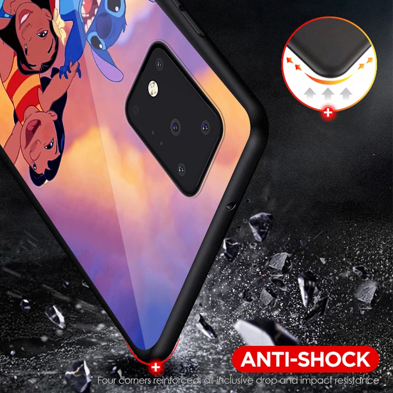 

Disney Lilo & Stitch For Samsung Note 20 10 8 9 M02 M31 S M60S M40 M30 M21 M20 M10 S Ultra Pro Plus Black Phone Case