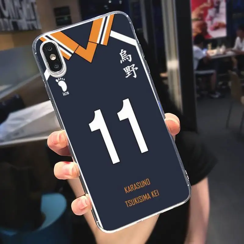 

Tsukishima kei Haikyuu japan anime Phone Case Transparent soft For iphone 5 5s 5c se 6 6s 7 8 11 12 plus mini x xs xr pro max