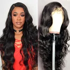 13х4 360 волнистые кружевные передние парики человеческих волос бразильские свободные волнистые 5x5 прозрачные HD кружевные передние al парики для черных женщин