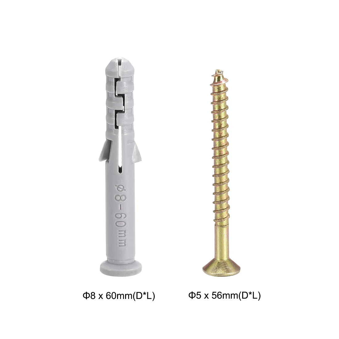 Uxcell 8x60 мм пластиковая Расширительная Труба колонна бетонный анкер настенная