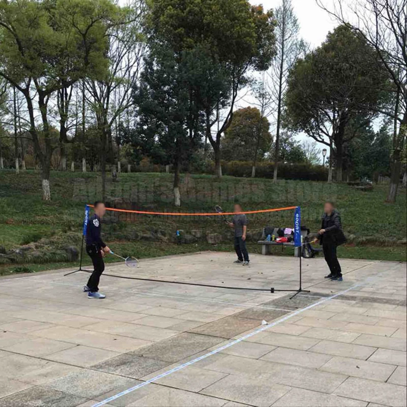 Портативная сеть для бадминтона набор стальных труб Battledore сетки средней линии