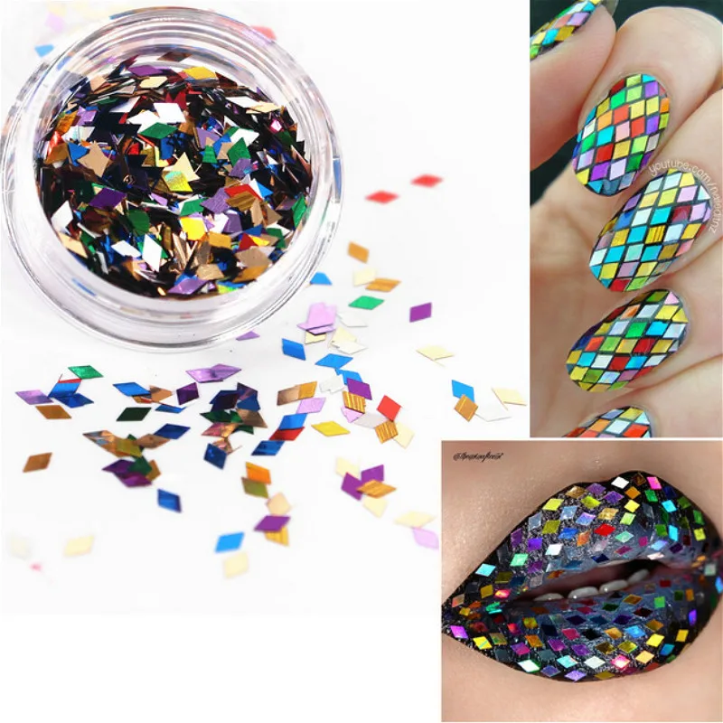 Красочные несимметричные оболочки бумажные Блестки для творчества флейки