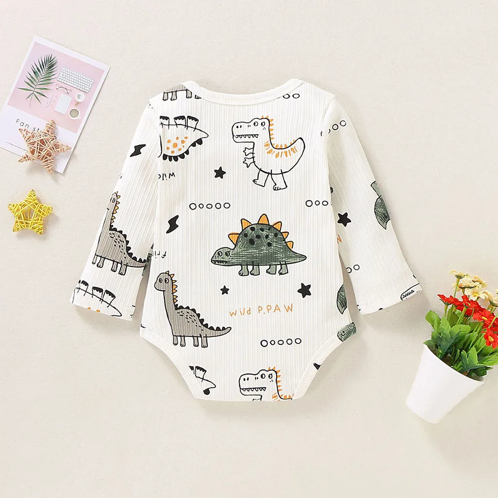 SAGACE/Одежда для новорожденных Комбинезон унисекс с рисунком динозавра Футболка