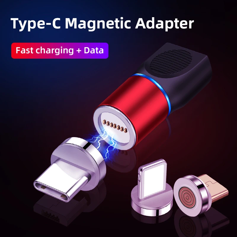 3A Magnetic USB адаптер C Тип для Женский Мужской конвертер iPhone 11 Xiaomi HUAWEI SAMSUNG Примечание