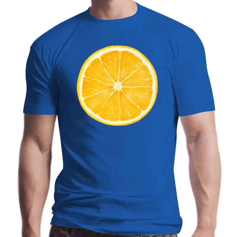 

New Orange Slice Vegan T-shirt For Men Plus Size 4XL Team Tshirt