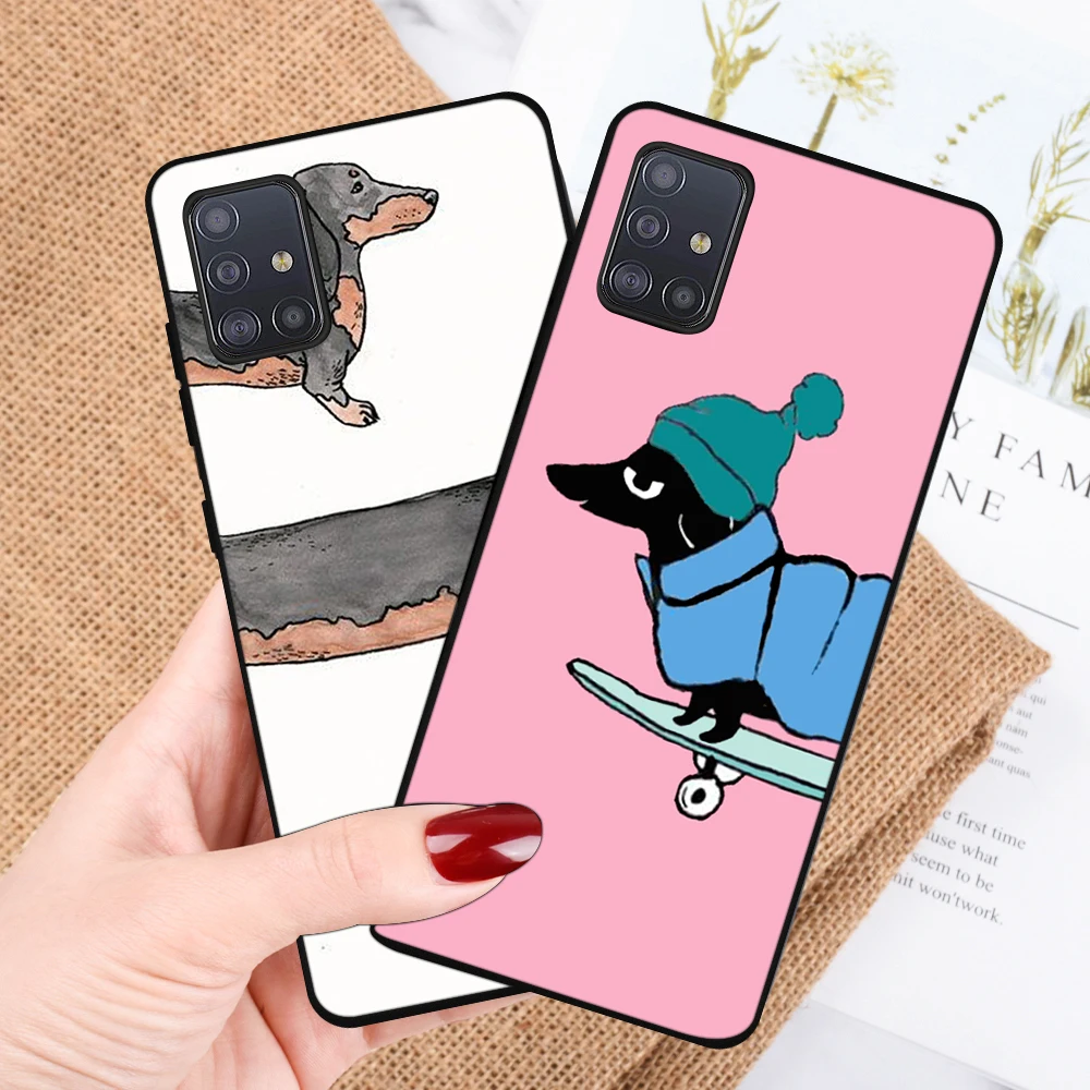 

Dachshund Dog Case For Samsung Galaxy S21 A51 S20 S10 S9 S8 Plus Ultra S10e A50 A71 A70 A20E A21S NOTE 20 10 9 8 Soft TPU Fundas