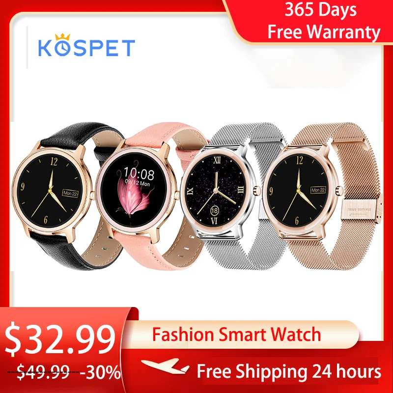 

Smart Watch Women KOSPET R18 2021 New Smartwatch Men Fitness Watch Heart Rate Blood Pressure Monitor Wristwatch For Android Ios