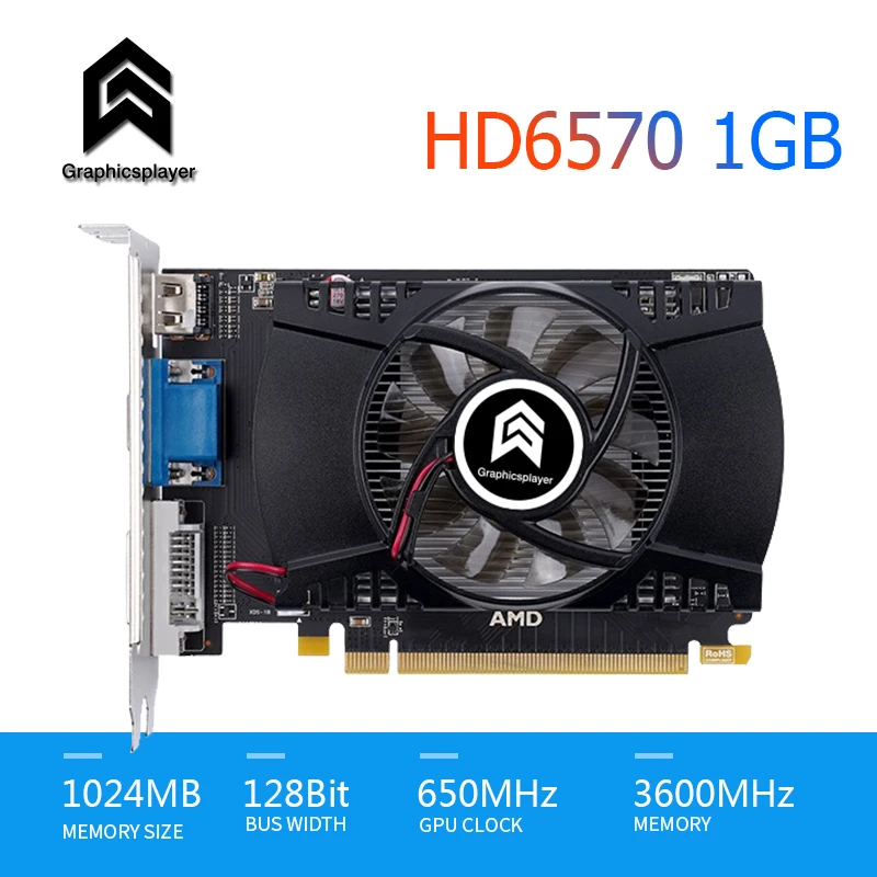 

Graphics card HD6570 1GB 1024MB 128BIT VGA placa de video video card for computer AMD HD