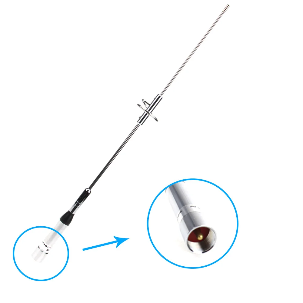 2Pcs High Gain UHF Connector CR-77 144/430MHz Mobile Radio Antenna Long Ranger Walkie Talkie Car Antenna