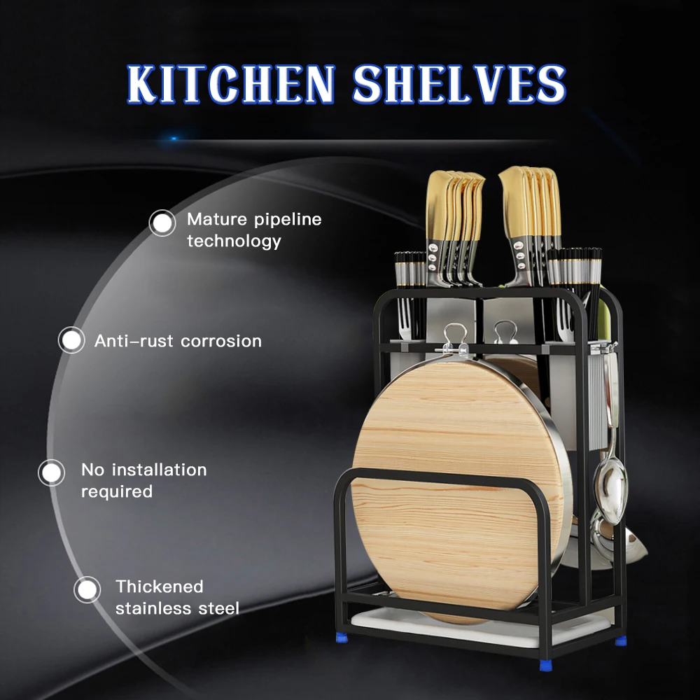 Кухонная полка из нержавеющей стали стеллаж для горшков держатель крышки