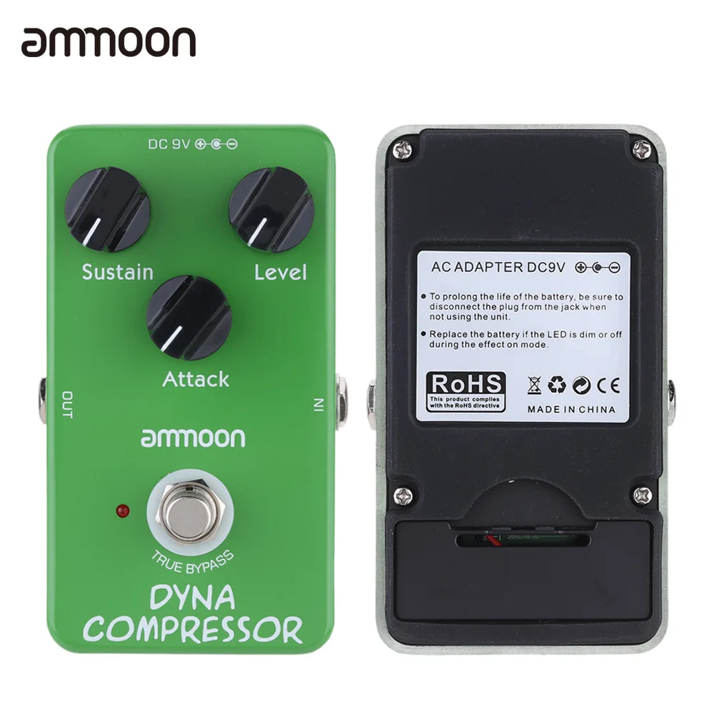 Ammoon AP 05 Динамический Компрессор гитары педаль эффектов с 2 шт. красочные