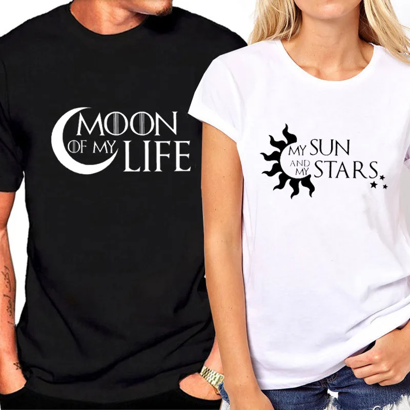 Футболка мужская с принтом Луны моей жизни смешная Повседневная рубашка