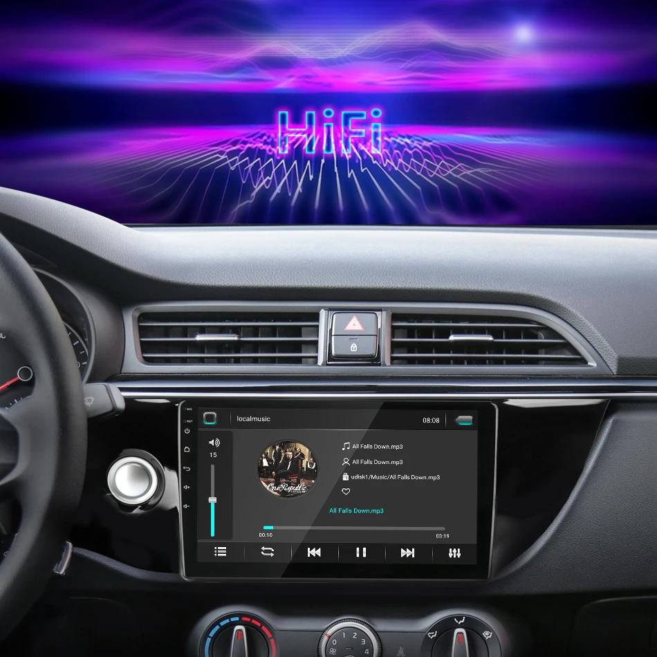 Автомагнитола 2 DIN мультимедийный видеоплеер на Android с GPS навигацией для KIA RIO 4 2017
