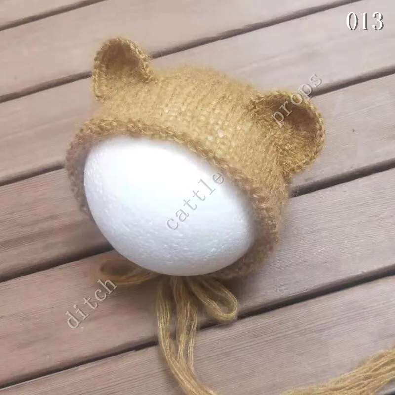 Ручная работа детская ручная вязка мохеровая шапочка реквизит для фотосъемки