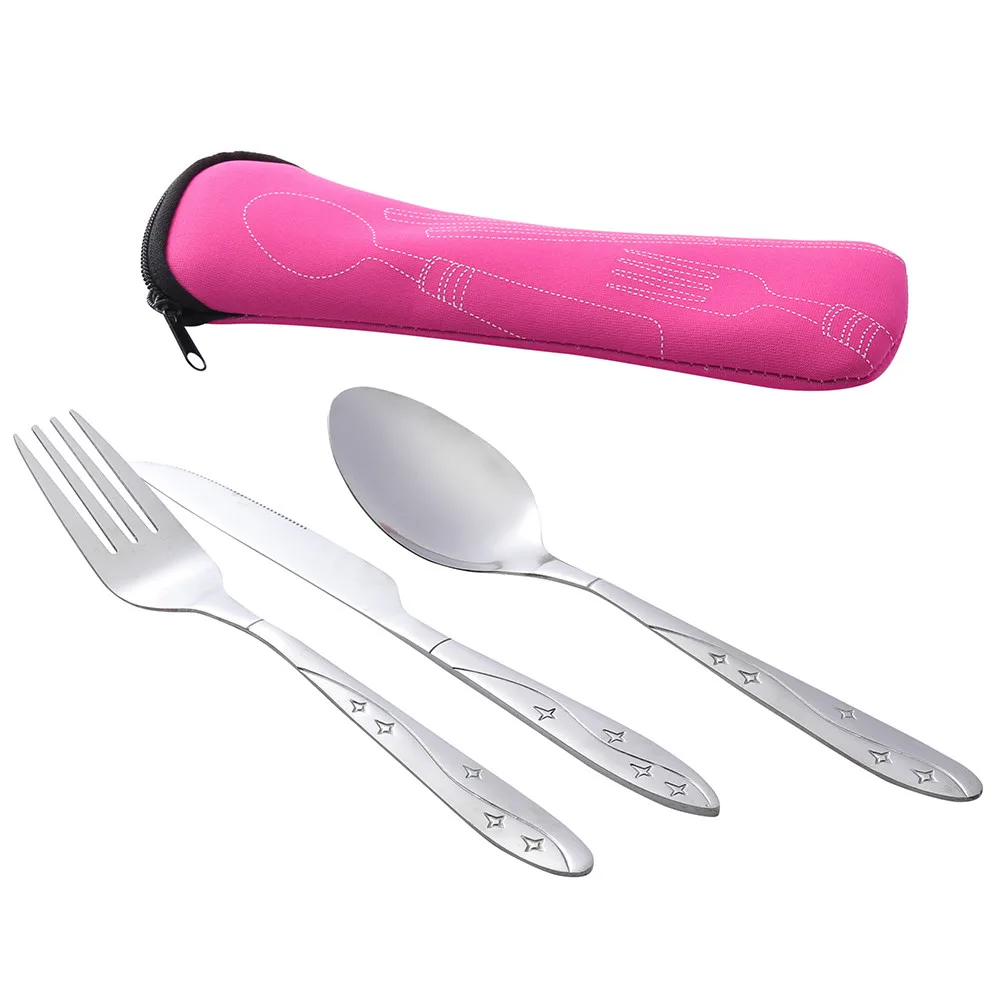 Набор столовых приборов # N столовые приборы с сумкой для хранения столовая