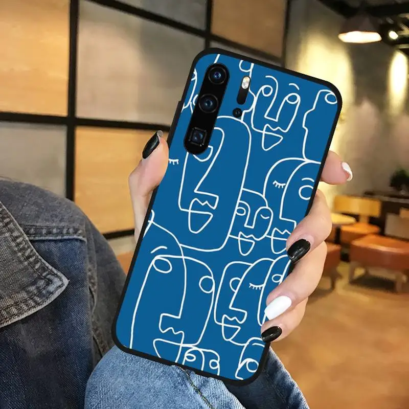 

Abstract artistic face Phone Case Funda For Huawei P9 P10 P20 P30 Lite 2016 2017 2019 plus pro P smart