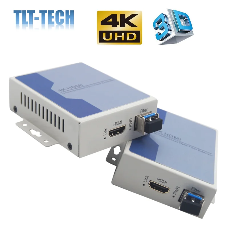 4K HDMI over fiber optic Single-mode HDMI KVM Extender over fiber optic cable with USB support keyboard and mouse