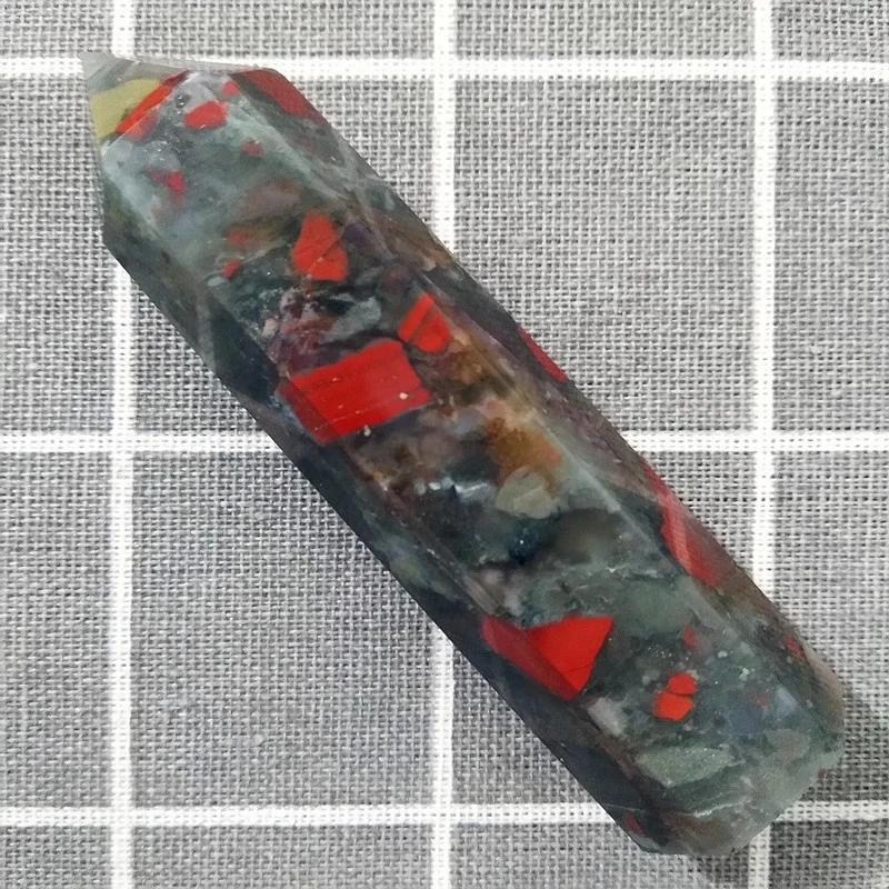 Фото Высокое качество 80 100 мм Природный камень крови башня кристалл палочка точечный