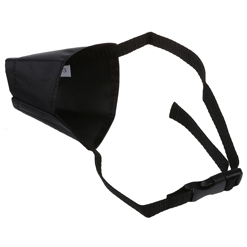 Намордник регулируемый нейлоновый черный для дрессировки собак 8 см размер 3 | Дом