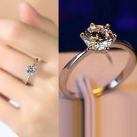 milangirl lovely female small snowflake ring luxury fashion silver color wedding ring promise love engagement jewelry for women