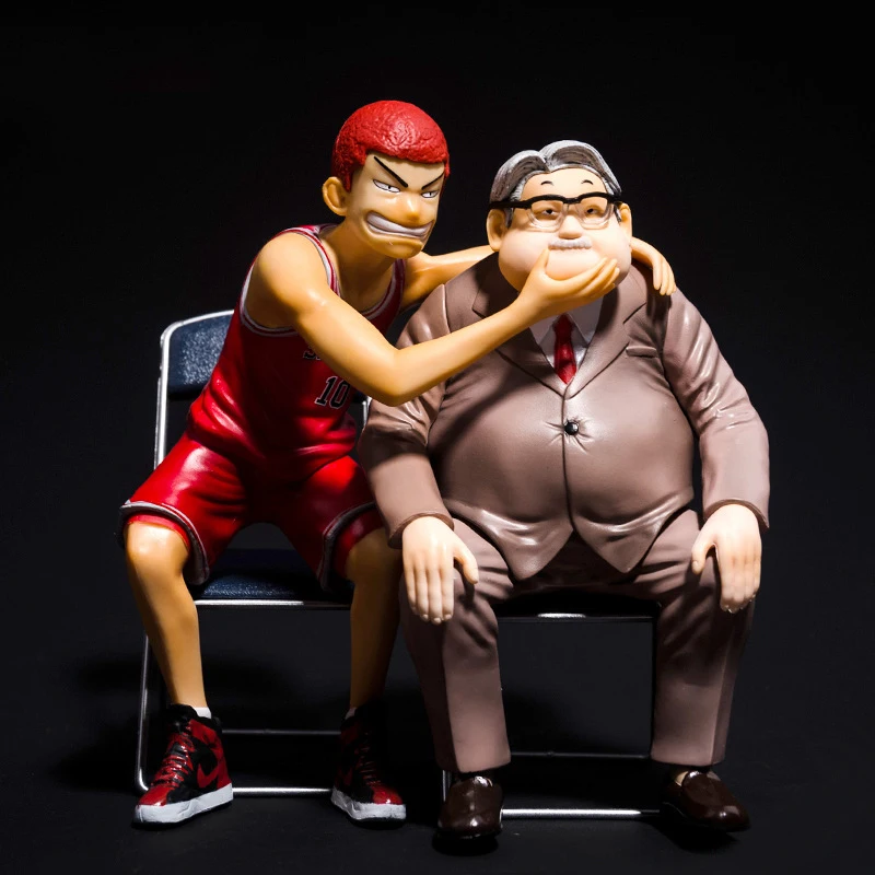 Японский аниме Slam Dunk массаж SHOHOKU Hanamichi Sakuragi &amp Anzai Mitsuyoshi статуя стула ПВХ фигурка