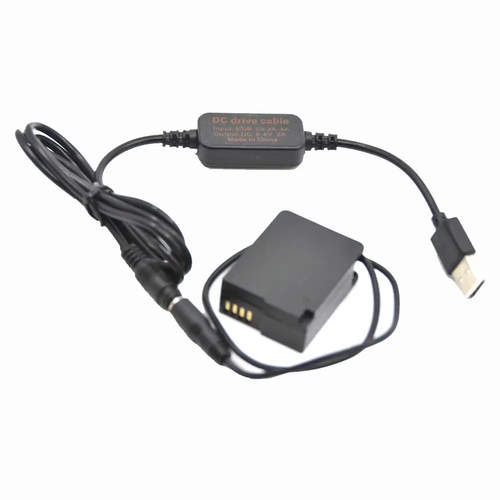 Полная декодированная батарея DMW BLC12 DCC8 DC муфта + внешний аккумулятор usb-кабель для