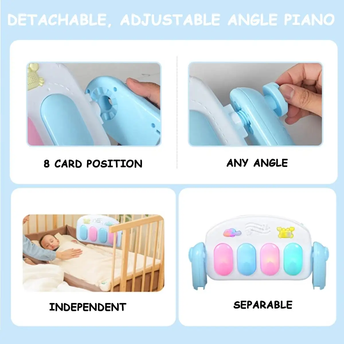 

7 modes Baby Music Rack Play Mat Kid Rug Puzzle Carpet Piano Keyboard Infant Playmat Early Education Gym Crawling Game Pad Toy