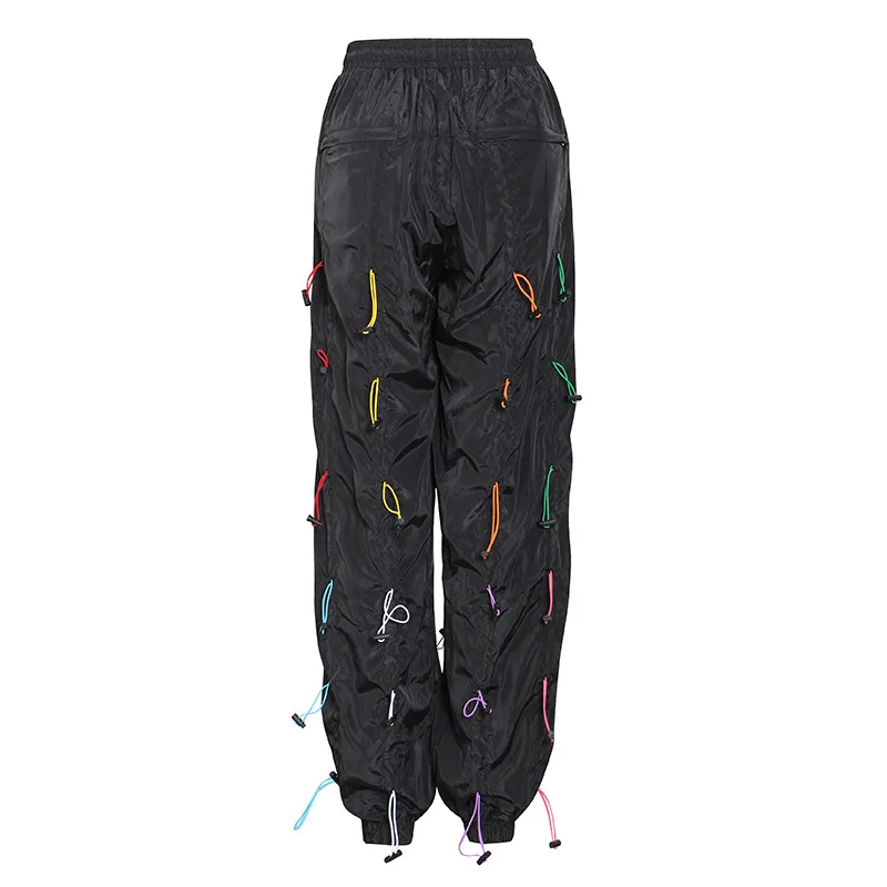 

Women Drawstring Pants 2020 Autumn Industry Functional Streetwear Punk Gothic Elastic Waist Drawstring High Waist Casual Pants