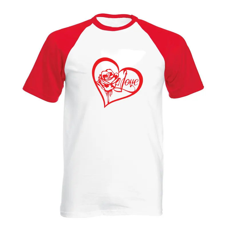 

Summer crew neck medium sleeve printed heart-shaped sexy and comfortable exclusive brand clothing Unisex