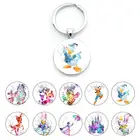 Брелки для ключей с разноцветным рисунком персонажей Disney, темпераментная мода, Брелки для женщин, ювелирные изделия DSN44