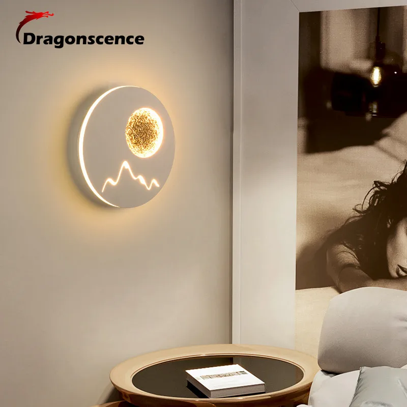 Dragonscence 14 Вт светодиодные Настенные светильники AC85 265V современные для спальни