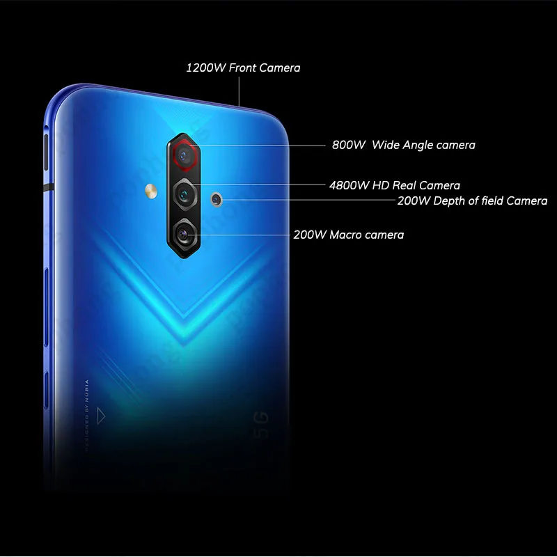 Глобальная прошивка Nubia играть 5G мобильный телефон 8 Гб 256 6 65 &quotAMOLED Экран Snapdragon 76 SA