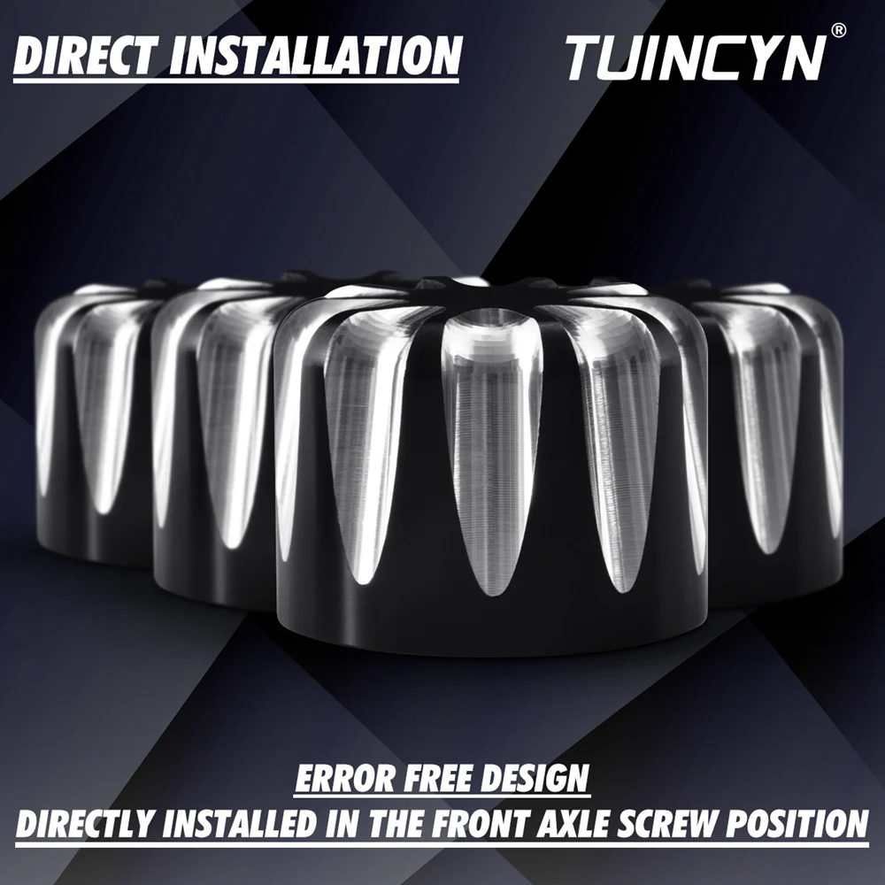 Мотоциклетная хромированная крышка передней оси Крышка Гайка Болт Комплект