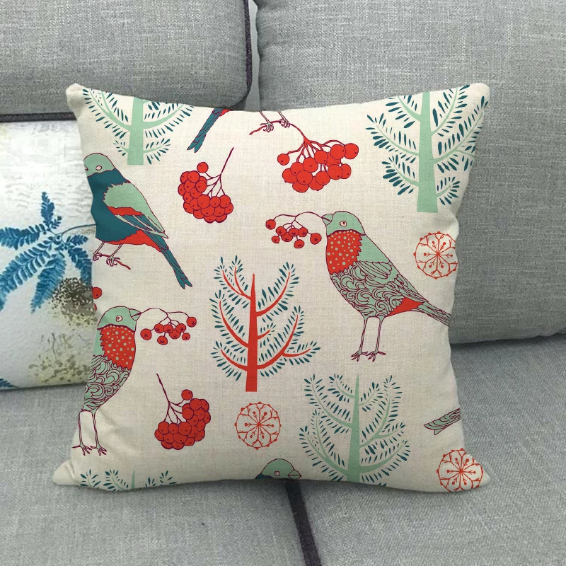 45 см * простой дизайн Рождественский олень льняные хлопковые наволочки для