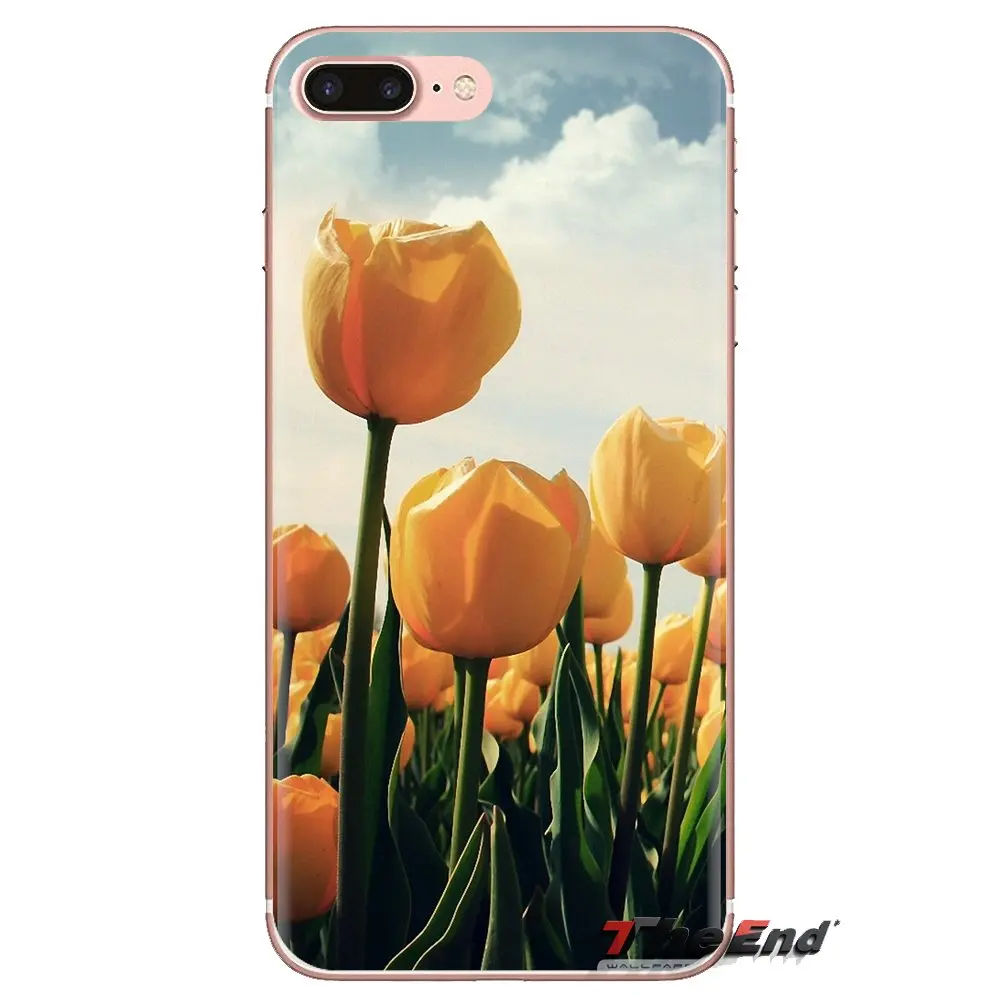 Мягкие чехлы для Huawei Honor 7X V10 6C V9 6A Play 9 Mate 10 Pro Y7 Y5 P8 P10 Lite Plus GR5 2017 тюльпан иллюстрация