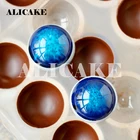 3D поликарбонатный шоколад пресс-формы шариков пластиковая сфера для шоколада конфеты хлебобулочные изделия Форма Жаростойкие формы для духовки инструменты