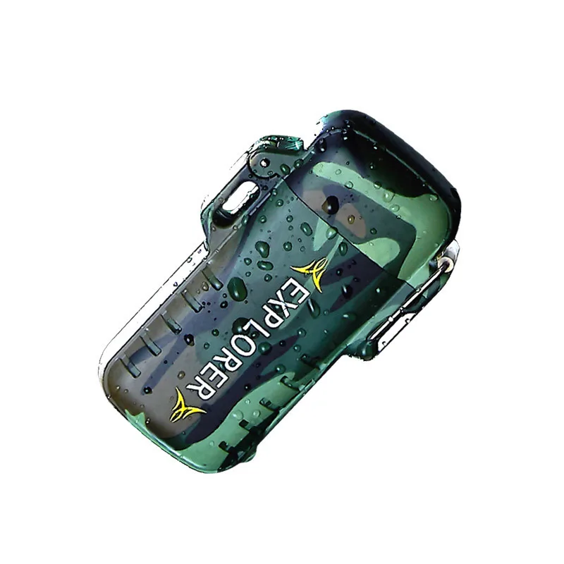 

2021 New Dual Arc USB Electronic Lighter Outdoor Waterproof Lighter With Whistle Recharge Plasma Cigarette lighter for Explorer